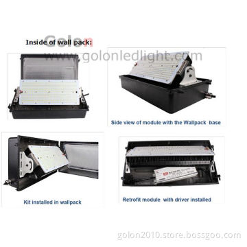 LED Wall Pack Retrofit Kit 90W Built in Fin Aluminum Heat Sink+ UL Driver